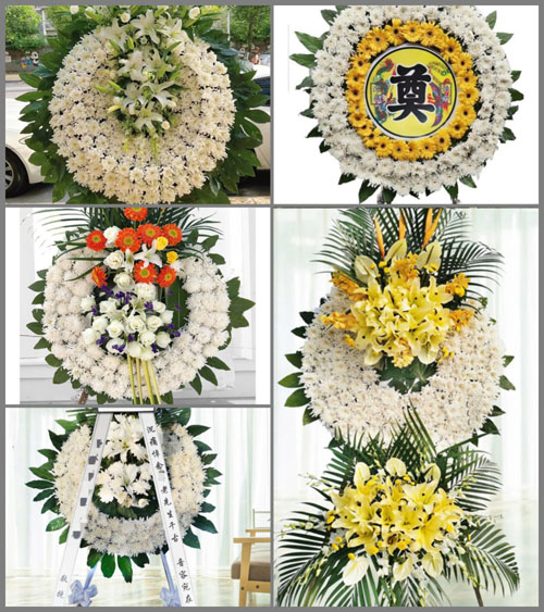 湖北黄冈市黄梅县柳林乡徐东山村花圈速递